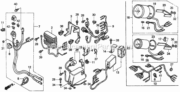 Honda Marine BF45AM (Type LHA) Remote Control Cable Diagram