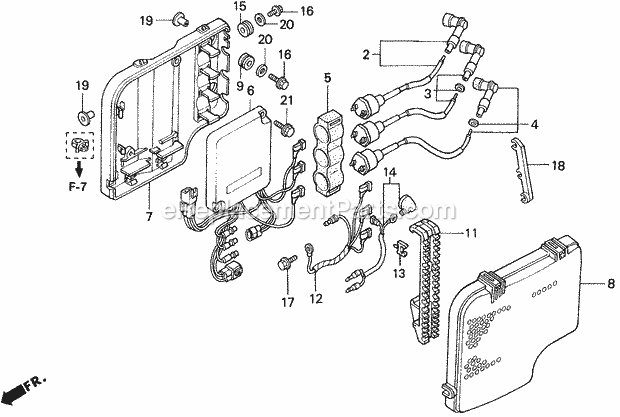 Honda Marine BF45AM (Type LRA) Ignition Coil (1) Diagram