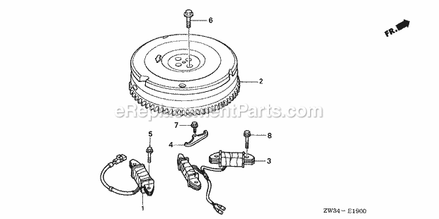 Honda Marine BF50A5 (Type LRTA)(3500001-3599999)(3000001-9999999) Flywheel Diagram