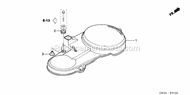 Honda Marine BF50A5 (Type LRTA)(3500001-3599999)(3000001-9999999) Flywheel Cover Diagram