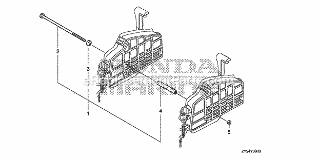 Honda Marine BF75DK0 (Type LHTA) Bolt Kit Diagram