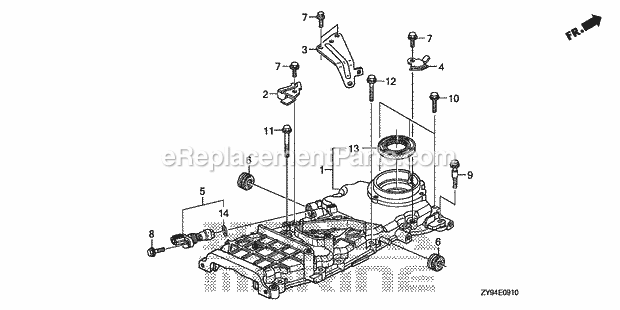 Honda Marine BF75DK0 (Type LHTA) Chain Case Diagram