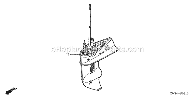 Honda Marine BF8D1 (Type LRA)(1000001-1099999) Gear Case Assy. Diagram