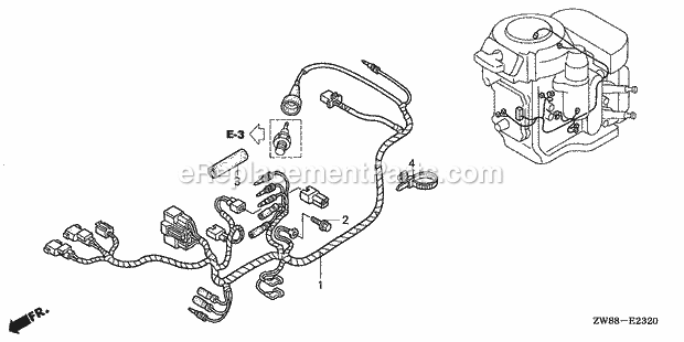 Honda Marine BF8D3 (Type LHA)(1200001-1299999)(1000001-1999999) Wire Harness Diagram