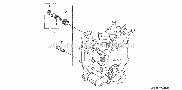 Honda Marine BF8D4 (Type SHA)(1300001-1399999)(1000001-1999999) Water Hose Joint Kit Diagram