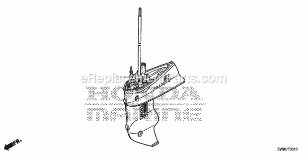 Honda Marine BF8DK3 (Type SHA)(1800001-9999999) Gear Case Assy. Diagram