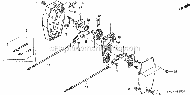 Honda Marine BF90A5 (Type XRTA)(4700001-4799999)(2100001-9999999) Remote Control (Inner Housing) Diagram