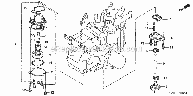 Honda Marine BF9.9D3 (Type SRA)(1200001-1299999)(1000001-1999999) Oil Pump Diagram