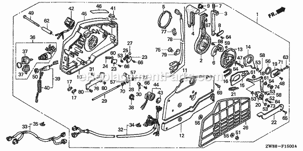 Honda Marine BF9.9D4 (Type SRTA)(1300001-1399999)(2000001-9999999) Remote Control Diagram