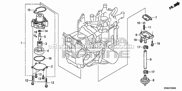 Honda Marine BF9.9DK3 (Type LHSA)(1800001-9999999) Oil Pump Diagram