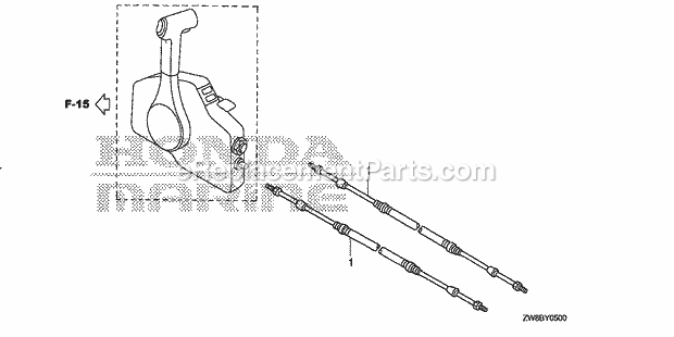 Honda Marine BFP8DK2 (Type LRTA)(1700001-9999999)(2000001-9999999) Cable Diagram