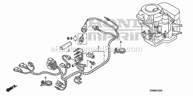 Honda Marine BFP8DK2 (Type XHSA)(1700001-9999999) Wire Harness Diagram