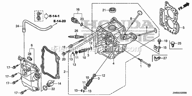 Honda Marine BFP9.9DK0 (Type XHSA)(1600001-9999999) Page AU Diagram