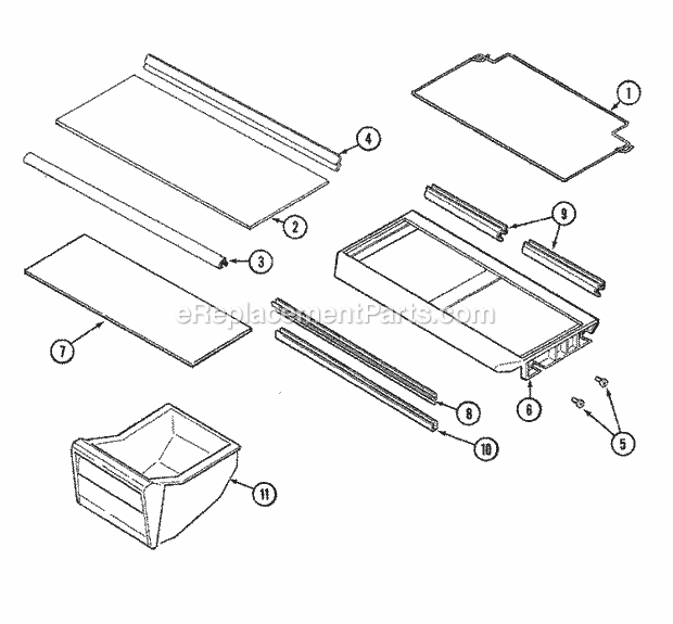 Hoover CTM430 Ref - Top Mount Shelves & Accessories Diagram