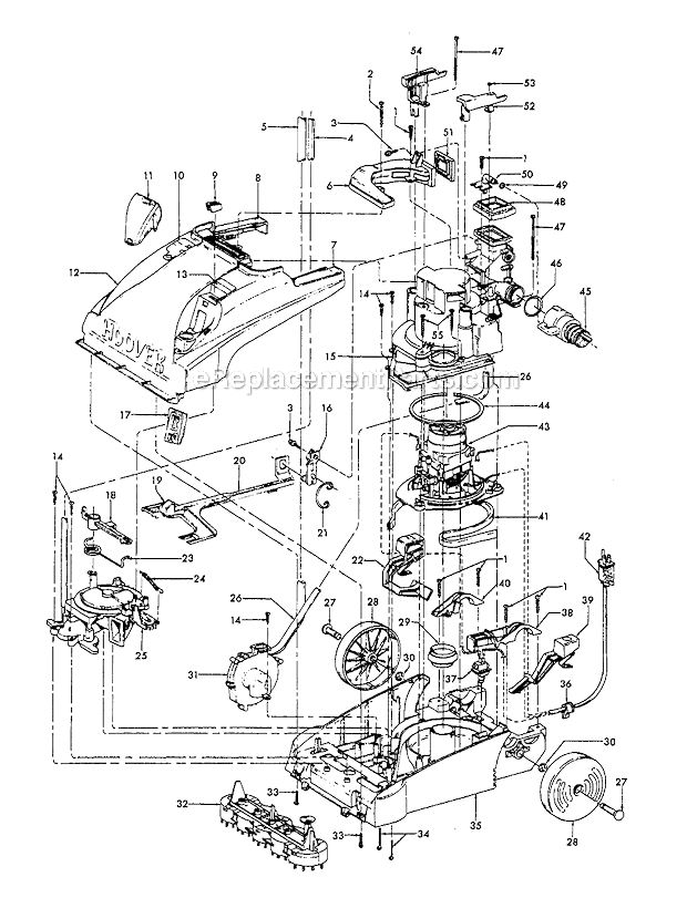 Hoover F5862-900 Steam Vacuum Page B Diagram