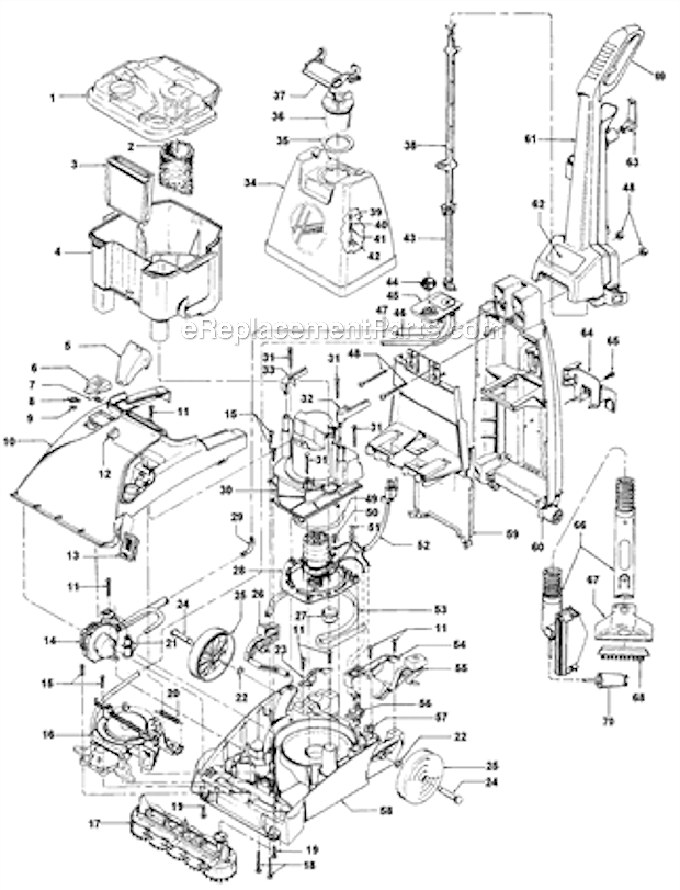 Hoover F5909900 Steam Vac Deluxe Page A Diagram