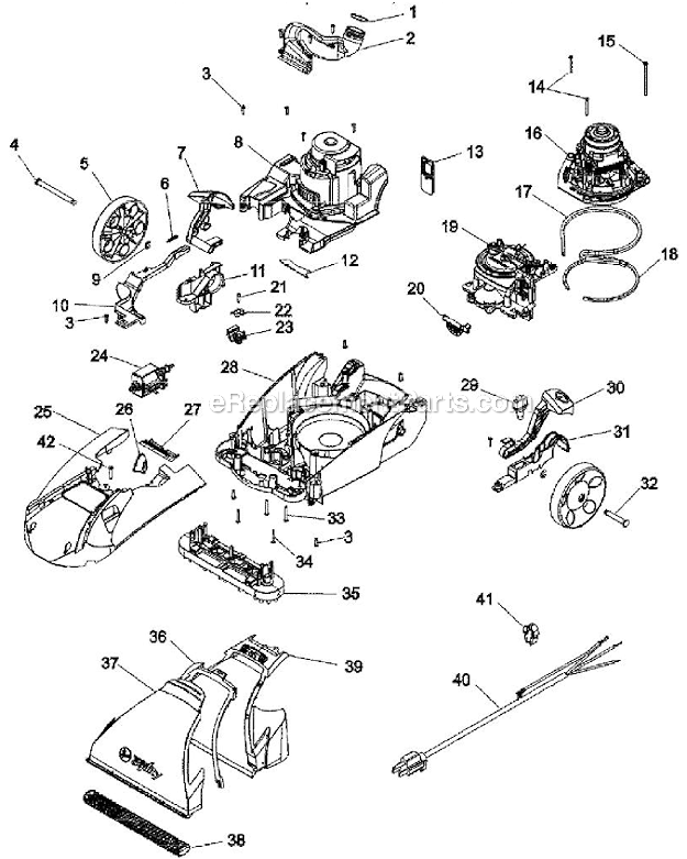 Hoover F6211-900 AGility Steam Vac Page B Diagram