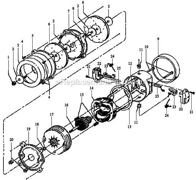 Hoover S1055 Portapower Canister Page B Diagram