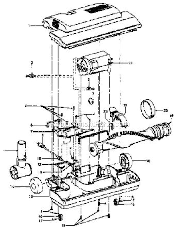 Hoover S1349 Tempo/Portapower II Canister Page C Diagram