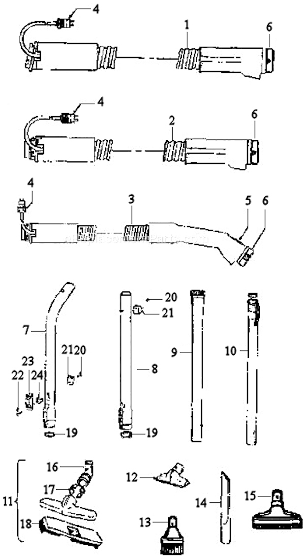 Hoover S3191 Celebrity Canister Page D Diagram