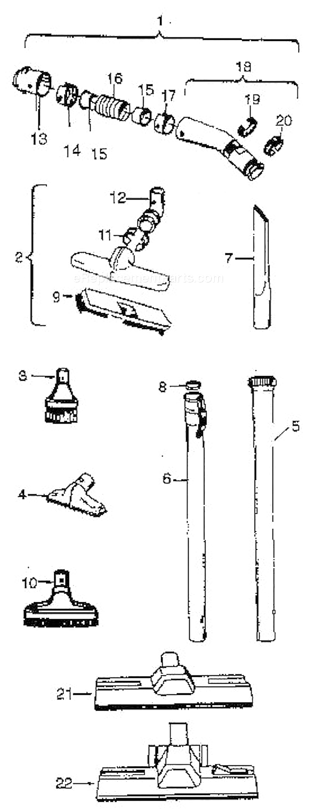 Hoover S3299 Spirit Canister Page C Diagram