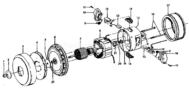 Hoover S3605 Spectrum Canister Page B Diagram