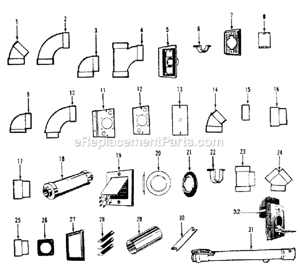 Hoover S5630 Central Vacuum System Page B Diagram