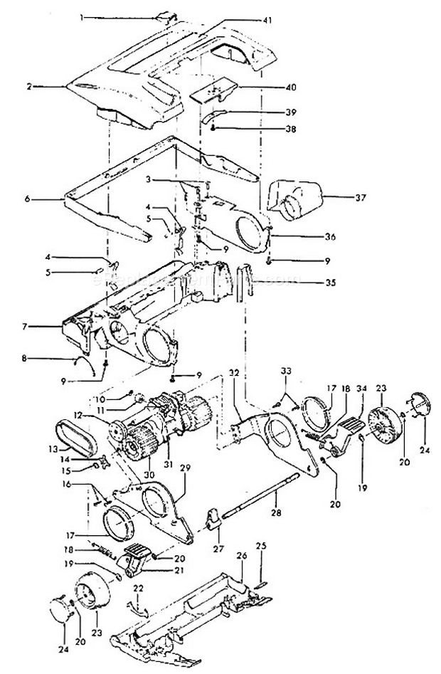 Hoover U3341-900 Concept Upright Packaging_Material Diagram