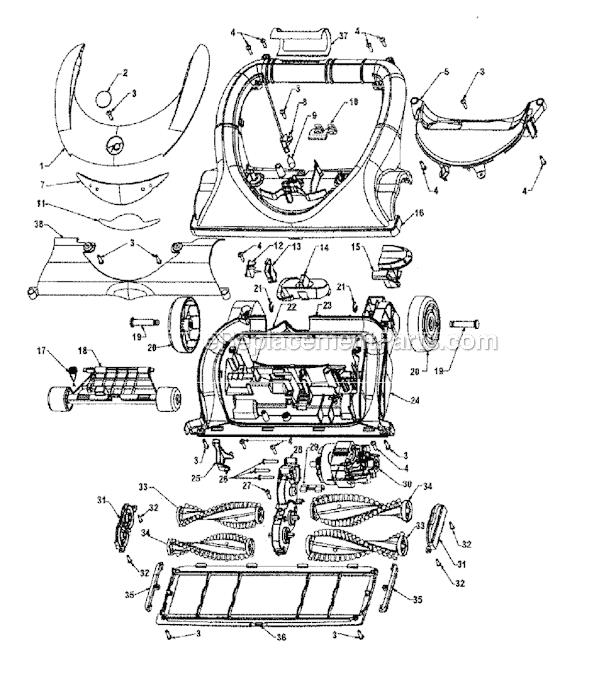 Hoover U8145-900 Savy 2 In 1 Bagged and Bagless Vacuum Page B Diagram