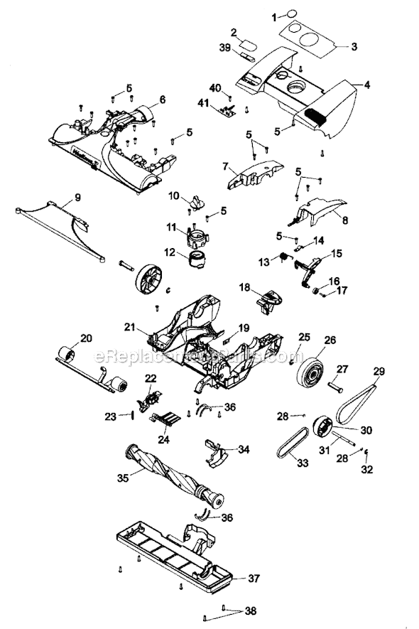 Hoover U8311900 Windtunnel 2 Vacuum Page B Diagram