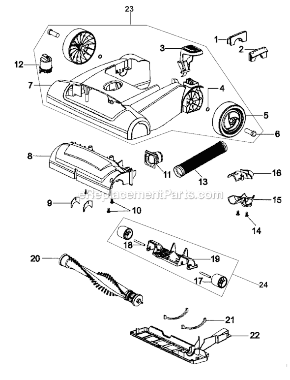 Hoover UH40070 Elite Rewind Vacuum Page C Diagram