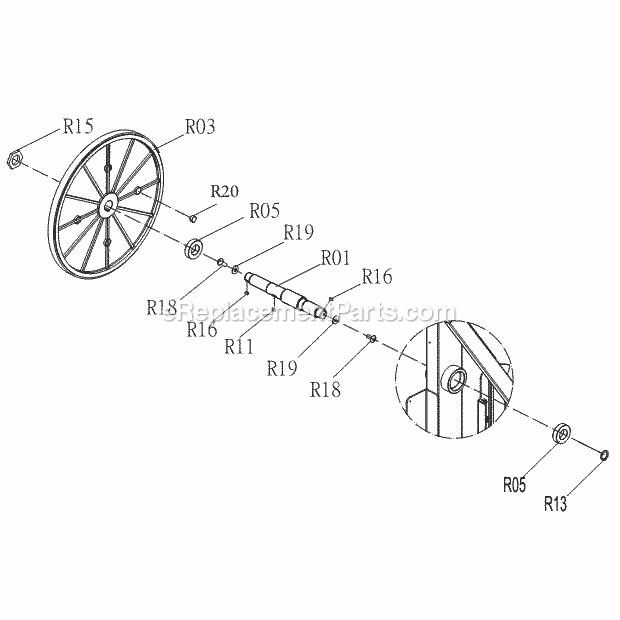 Horizon Fitness CE5.2 (EP534)(2011) Elliptical - Traditional Page R Diagram