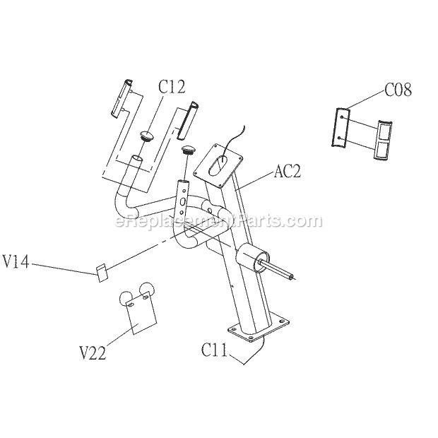 Horizon Fitness CE5.2 (EP534)(2011) Elliptical - Traditional Page B Diagram