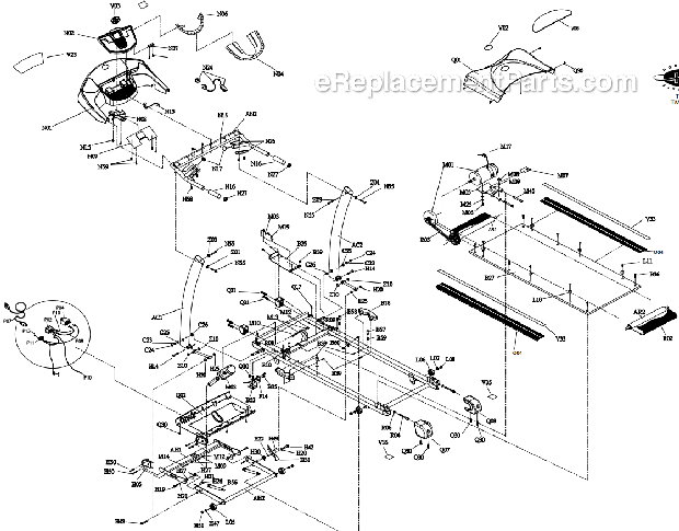 Horizon Fitness T51 (TM116)(2005) Treadmill - Folding Page A Diagram