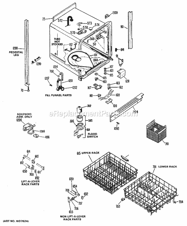 Hotpoint HDA865-01 Hotpoint Dishwashers Section Diagram