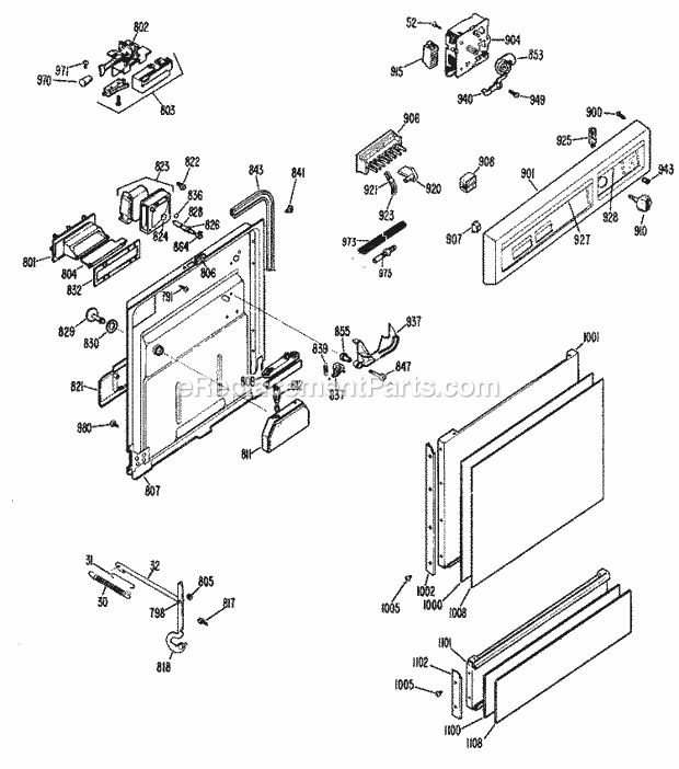 Hotpoint HDA865-06 Hotpoint Dishwashers Section Diagram