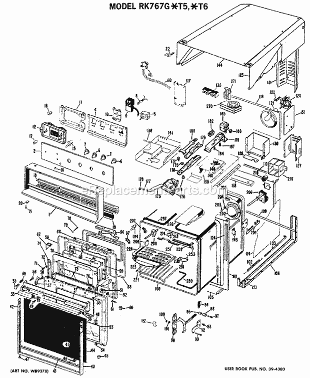 Hotpoint RK767G*T6 Electric Electric Range Section Diagram