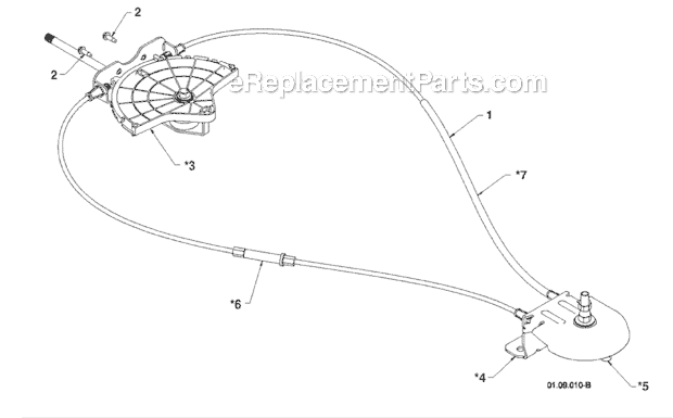 Husqvarna 11524E (96193007401) (2011-07) Snowblower / Throwers Control Panel And Discharge Chute Diagram