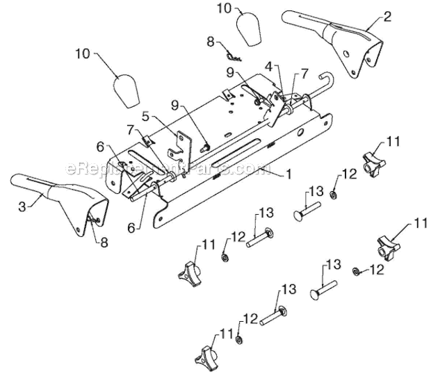 Husqvarna 11524E (96193007404)(2012-08) Snowblower Handle Diagram