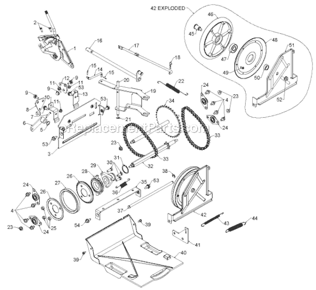 Husqvarna 12530HV (96193007203)(2012-08) Snowblower Drive Diagram