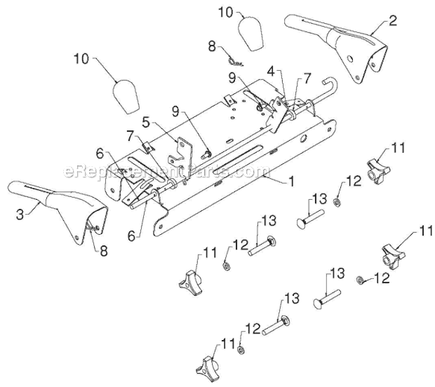 Husqvarna 12530HV (96193007203)(2012-08) Snowblower Handle and Controls Diagram