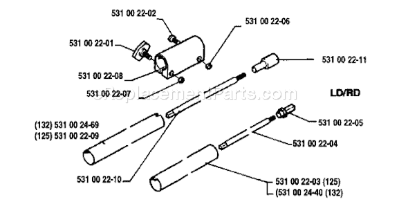 Husqvarna 125 R (1991-11) Line Trimmer Page O Diagram