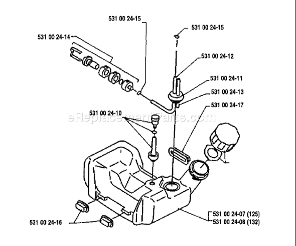 Husqvarna 132 L (1991-11) Line Trimmer Page H Diagram