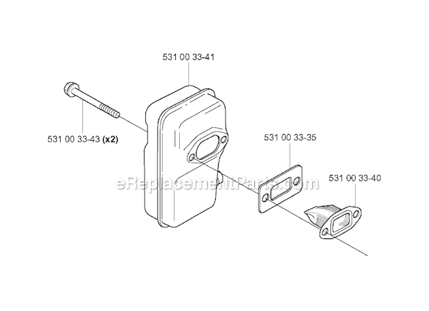 Husqvarna 145BT (2005-08) Backpack Blower Muffler Diagram