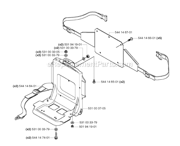 Husqvarna 155BT (2005-08) Backpack Blower Page I Diagram