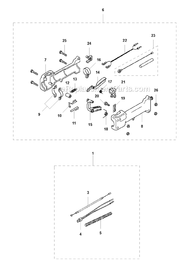 Husqvarna 226RJ (2012-06) Brushcutter Throttle Controls Diagram