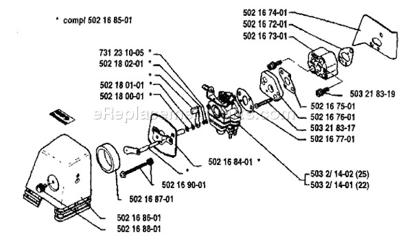 Husqvarna 22 RL (1988-01) Line Trimmer Page B Diagram
