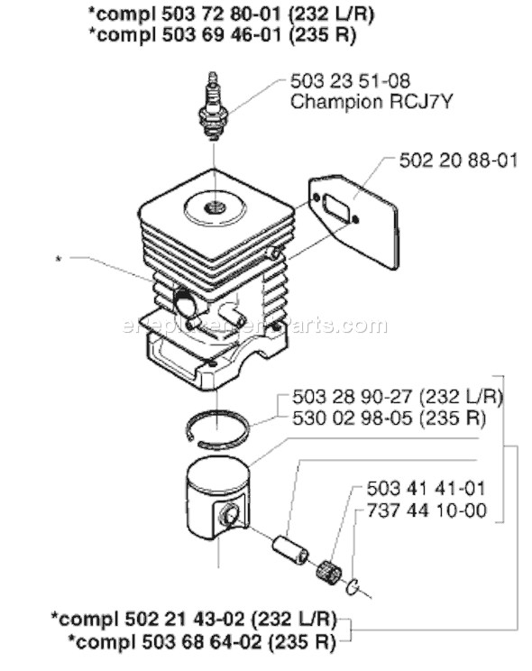 Husqvarna 232 L (1998-01) Line Trimmer Page M Diagram