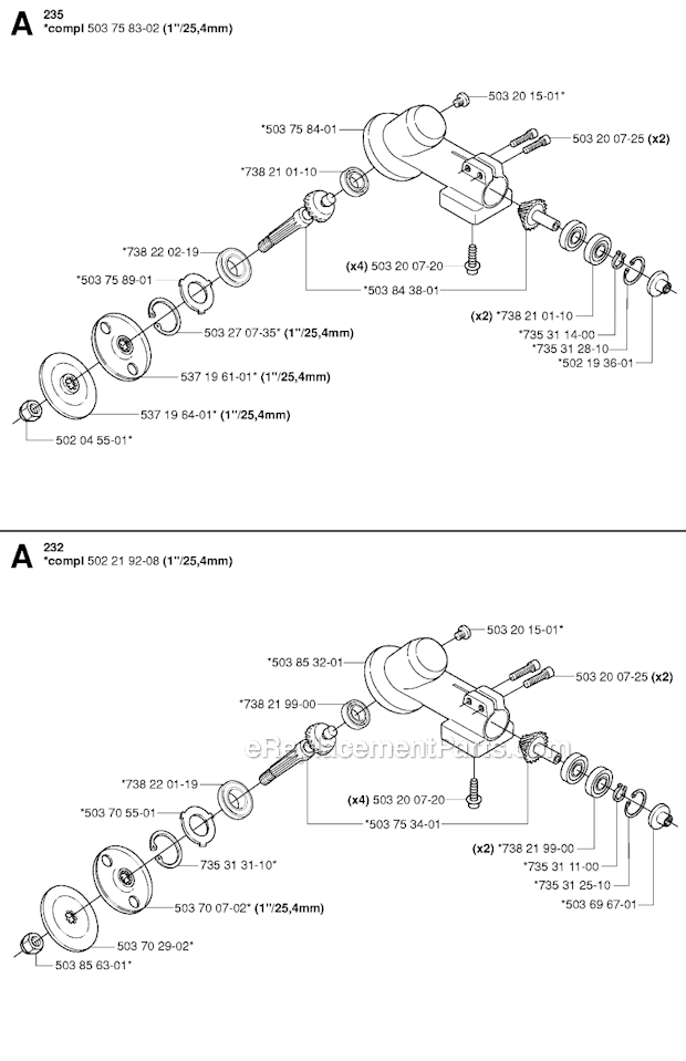 Husqvarna 235R (2006-01) Brushcutter Bevel Gear  Shaft (2) Diagram