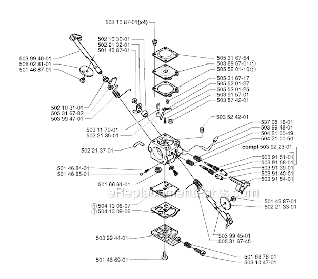 Husqvarna 235R (2006-01) Brushcutter Carburetor Details Diagram